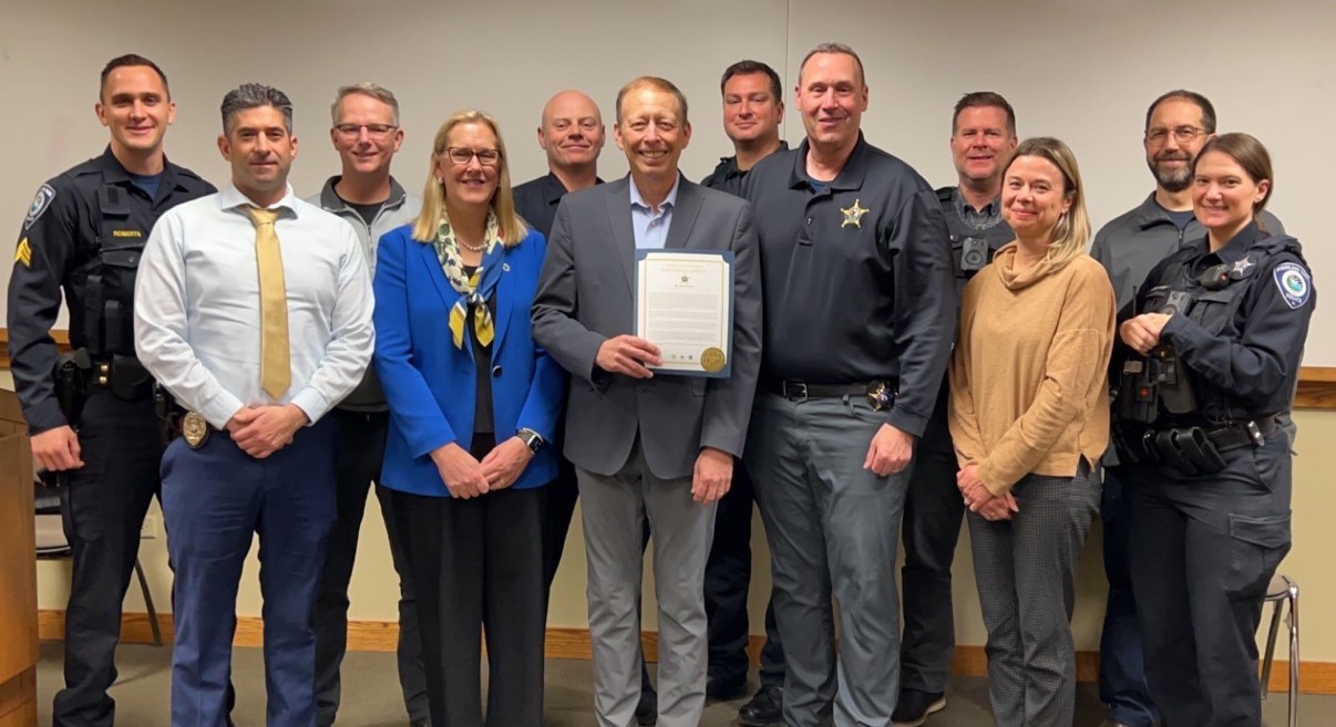 Ross Fishman and Highland Park officials