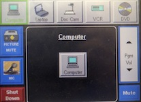 Computer at podium 