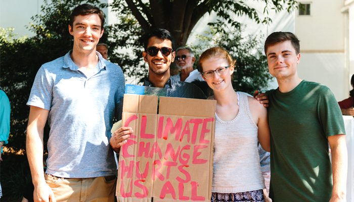 Environmental students at Climate Strike
