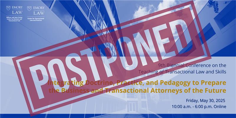 9th Biennial Conference on the Teaching of Transactional Law and Skills Banner