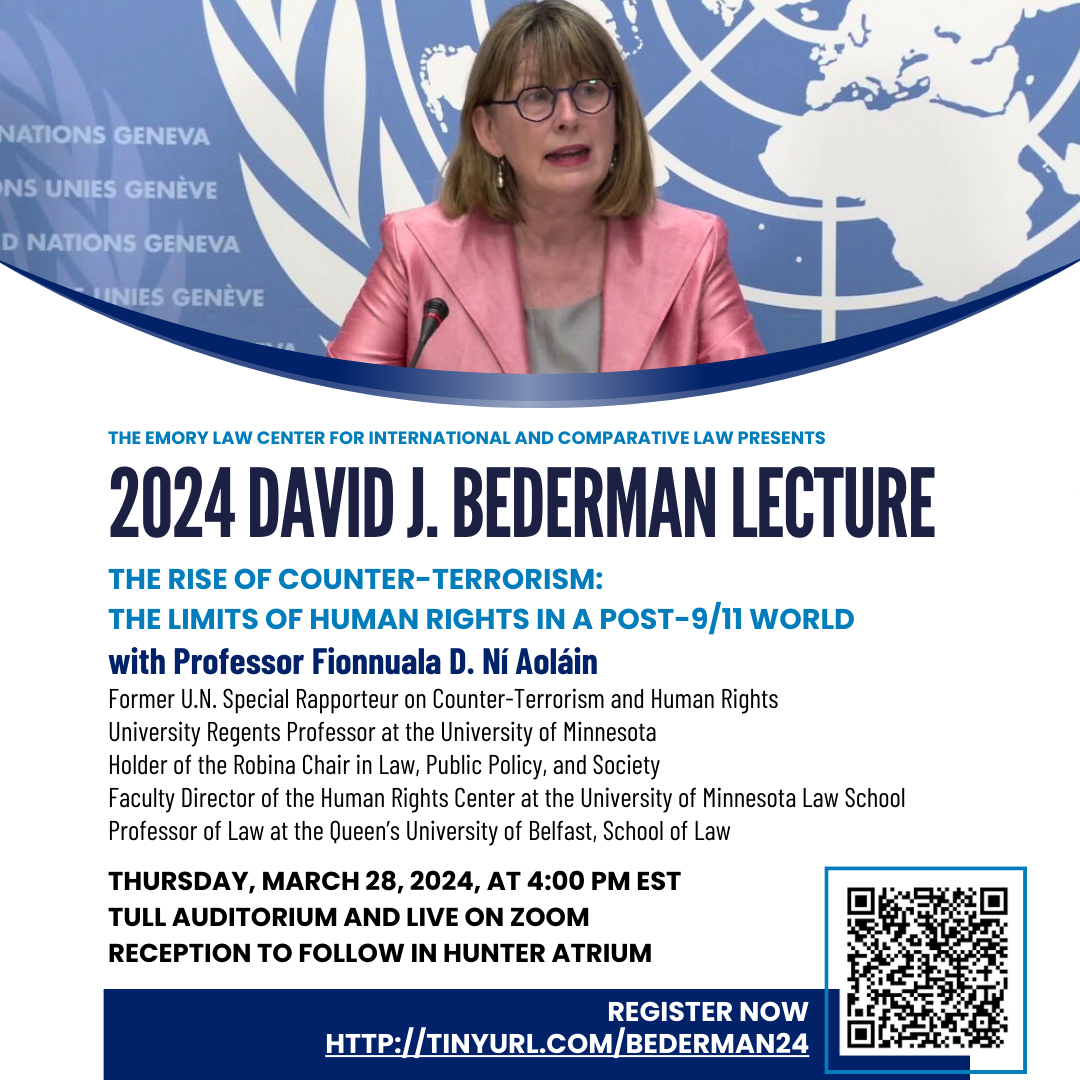 2024 Bederman Lecture: The Rise of Counter-terrorism: the Limits of Human Rights in a Post-9/11 World