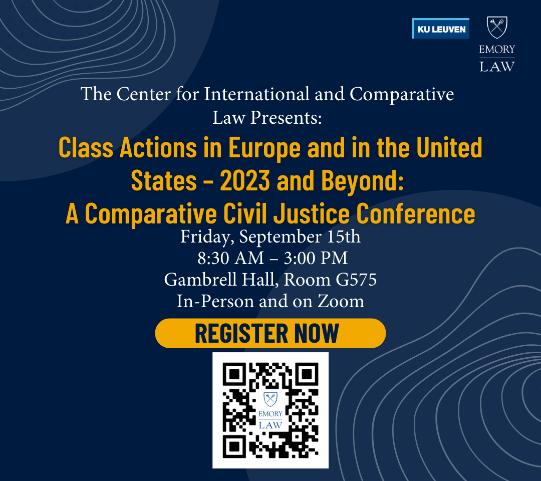 Class Actions in Europe and in the United States event flyer