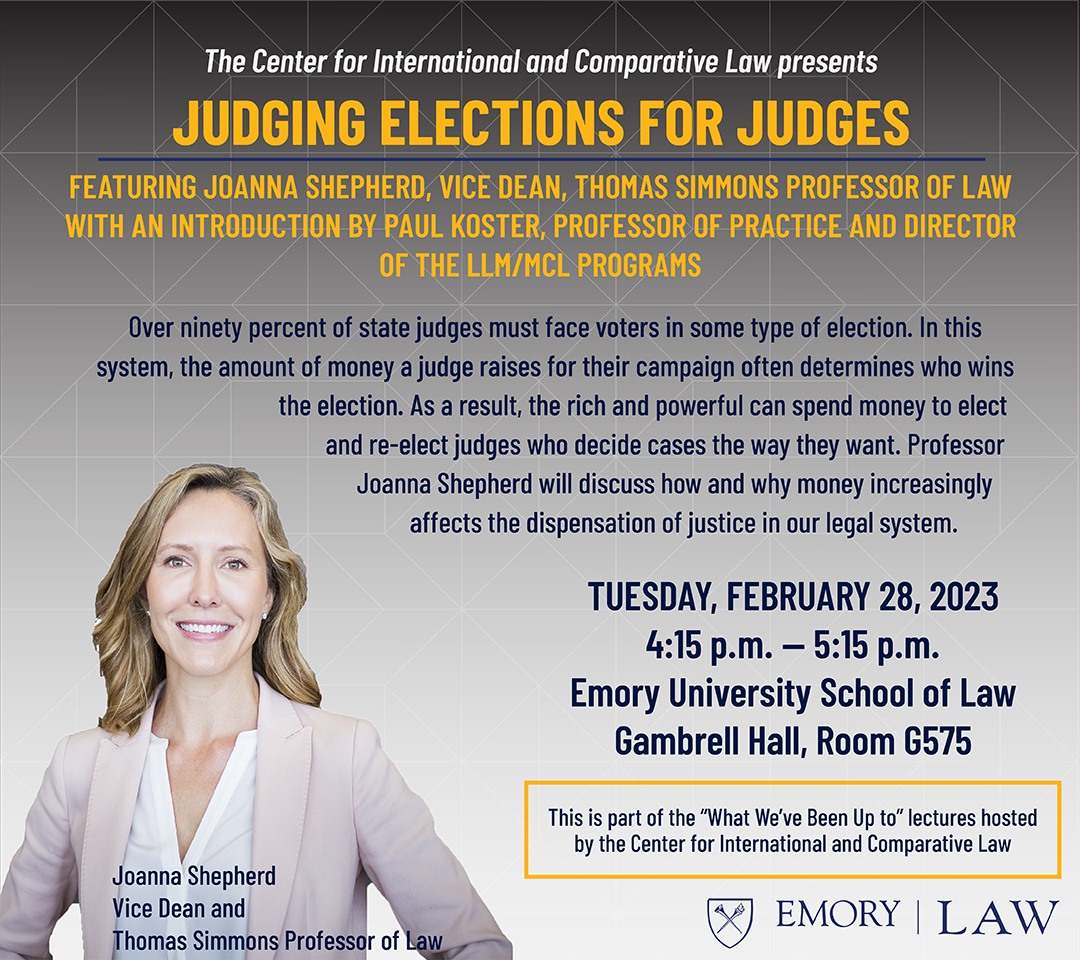 Judging Elections for Judges featuring Joanna Shepherd