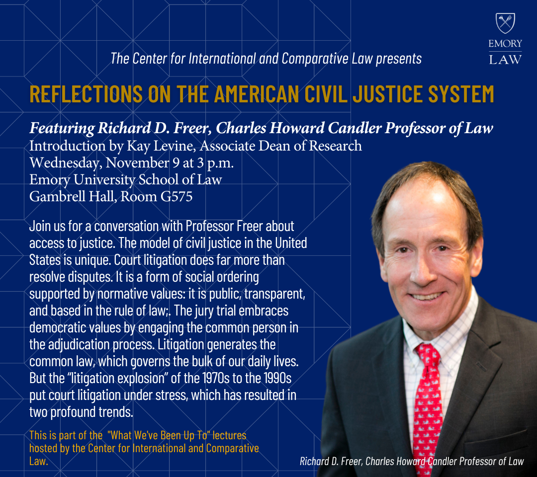 Reflections on the American Civil Justice System flyer