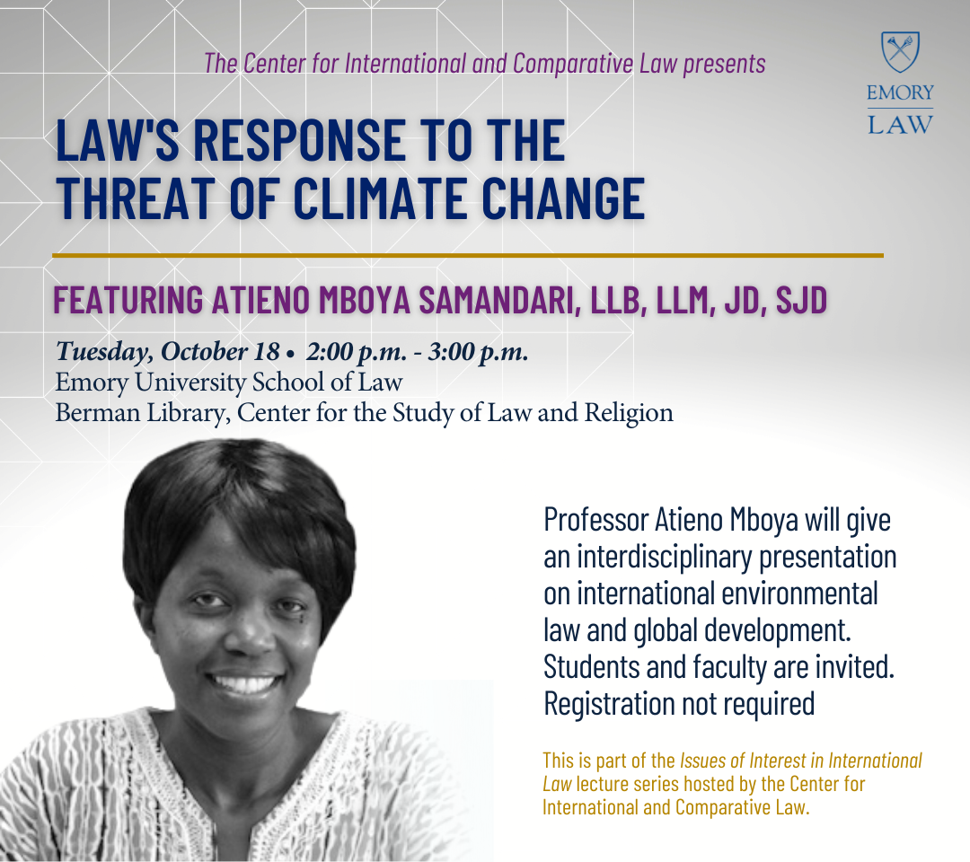 Law's Response to the Threat of Climate Change flyer