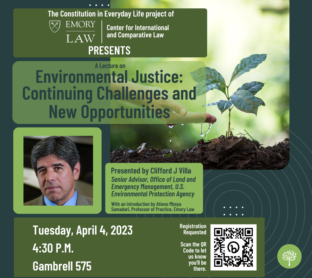 Lecture: Environmental Justice: Continuing Challenges and New Opportunities