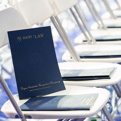 Graduation book sitting on a chair