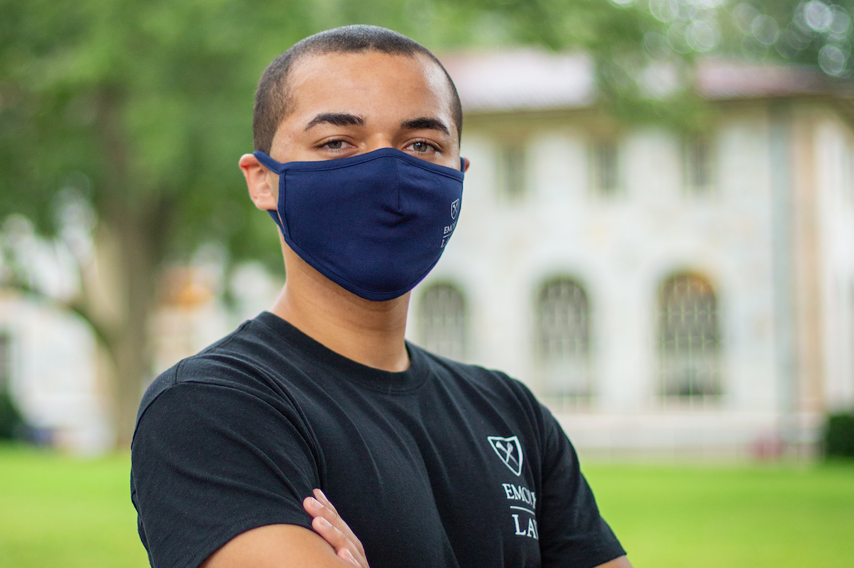 student in mask