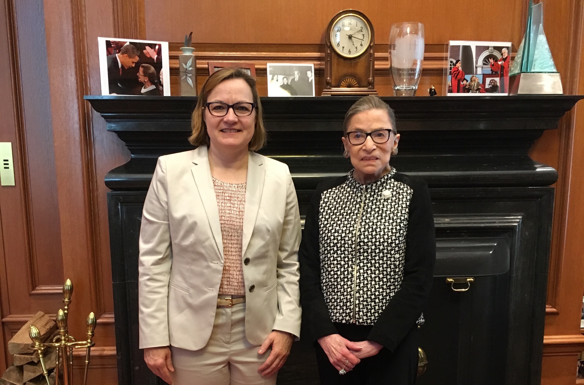 Professor Polly Price with Justice Ruth Bader Ginsburg