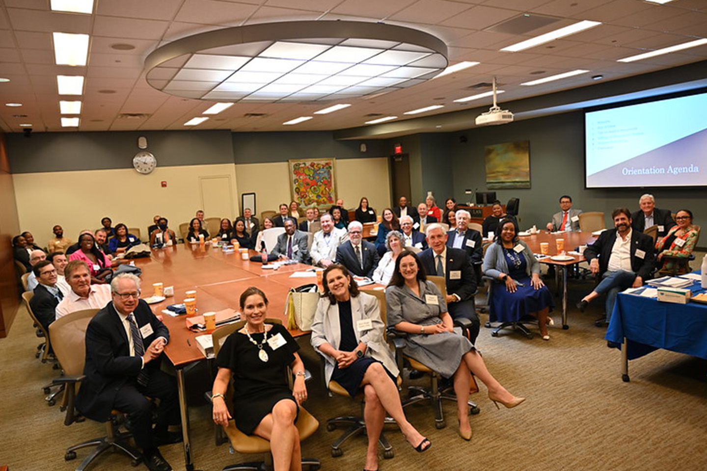 Professionalism Group Leaders including leading attorneys and judges from Georgia preparing to train students for semi-annual event.