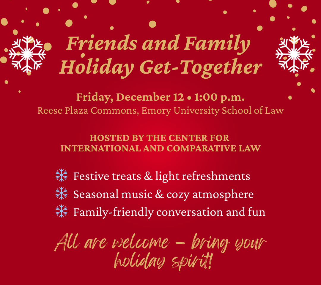 Graphic for Friends and Family Holiday Get-Together Friday, December 12